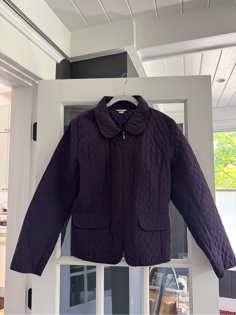 Christopher & Banks Quilted Purple Puffer Jacket - Picture 1 of 4